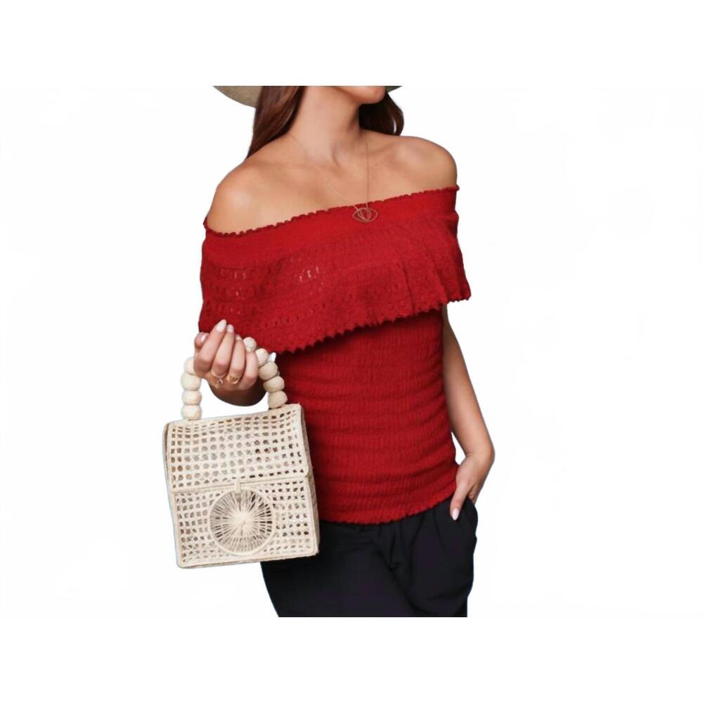 NEW GIOCAM pao off-the-shoulder top - plus in red